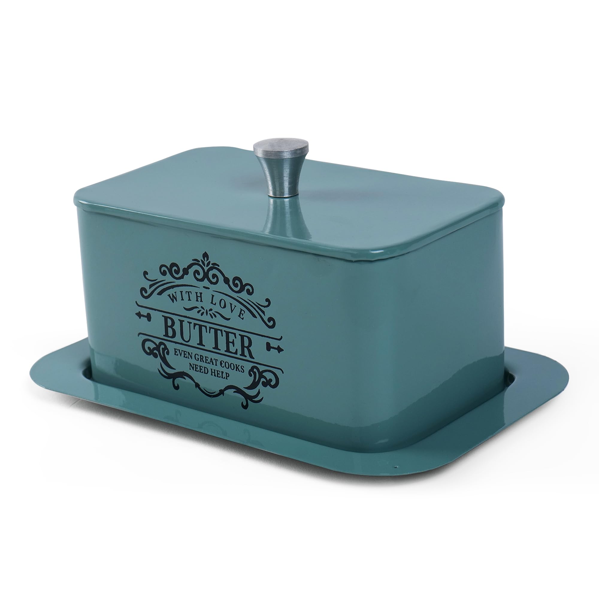 Mild Steel Butter Dish With Lid, Butter Box For Fridge, Modern & Minimal Kitchen Serveware, Breakfast Serveware, Butter Pot Dura